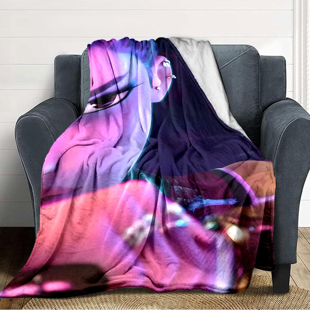 1pc KPop Demon Hunters RUMI1 Blanket, Gift, for Men and Women, Soft Blanket, Good for Sofa Bed Couch Travel, Lightweight Flannel Blanket