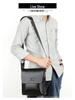 Genuine Leather Men's Horizontal Business Briefcase and Crossbody Shoulder Bag with Large Capacity