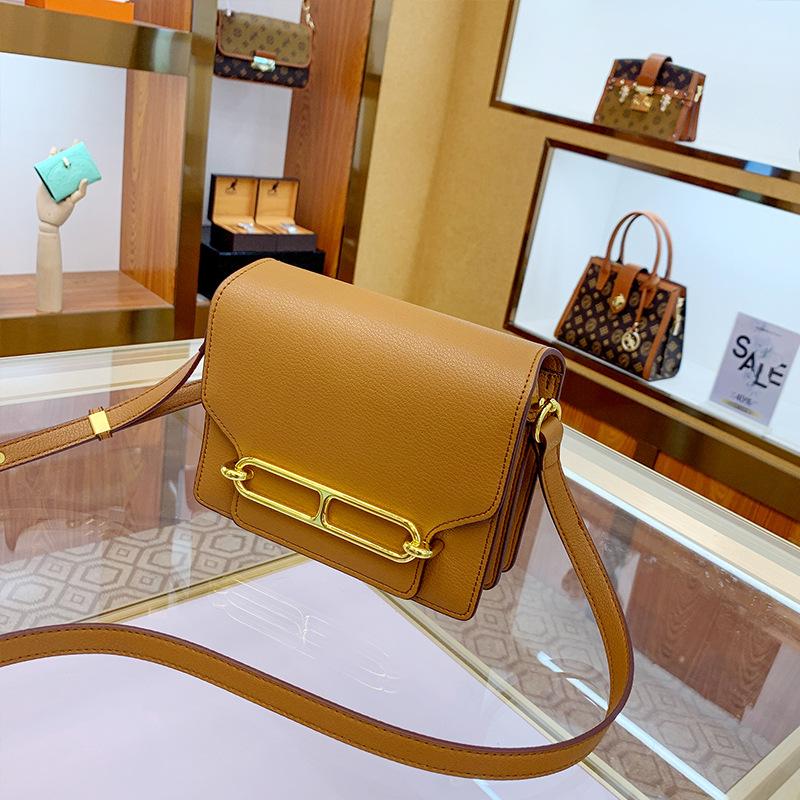 Pig Nose Leather Women's Bag High-quality Leather Small Bag Summer Versatile One-shoulder Crossbody Small Square Bag