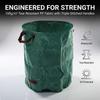 Lawn Garden Leaf Bag PP 272L Water Proof Standable Reusable Yard Waste Bag with Handles for Camping Recycling Green