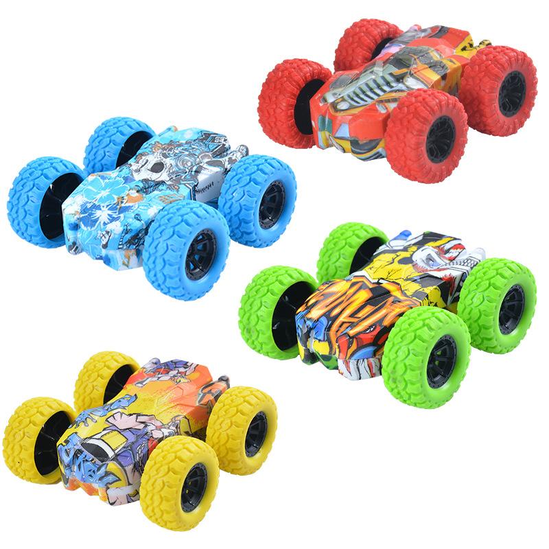 Cute Vehicle Toys Crashworthiness And Fall Resistance Safety Shatter-Proof Model Boy Funny Toy For Kids Double-Side Inertia Car