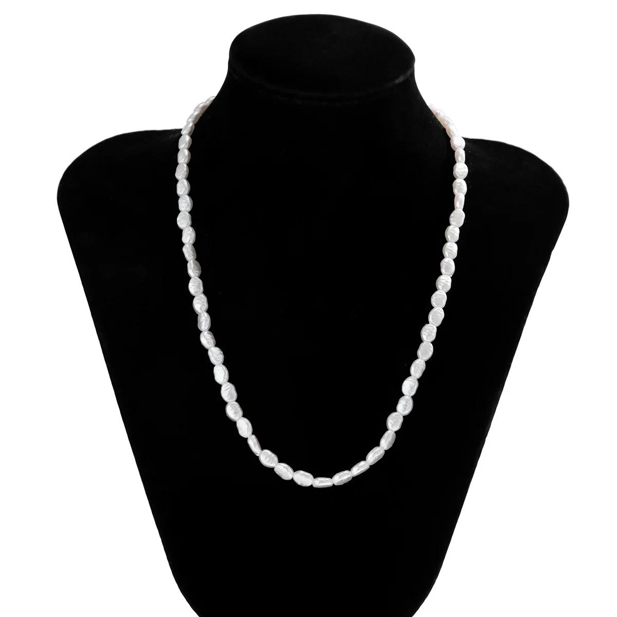 

Goth Pearl Choker Necklace Cross Lasso Pendants Women Jewelry On The Neck Chain Beads Necklace Chocker Collar for Girl Kpop