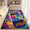 Teppich, Skateboard Air Graffiti Galaxie Lila Pink Poster, Schlafzimmer Dekoration, Rutschfeste Matte