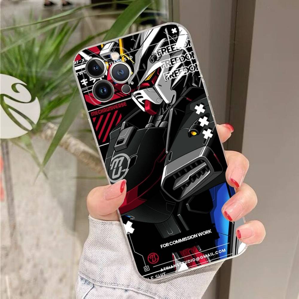 Cartoon G-Gundams Phone Case For IPhone 17 16 15 14 13 11 12 Pro Max 16 Plus Transparent