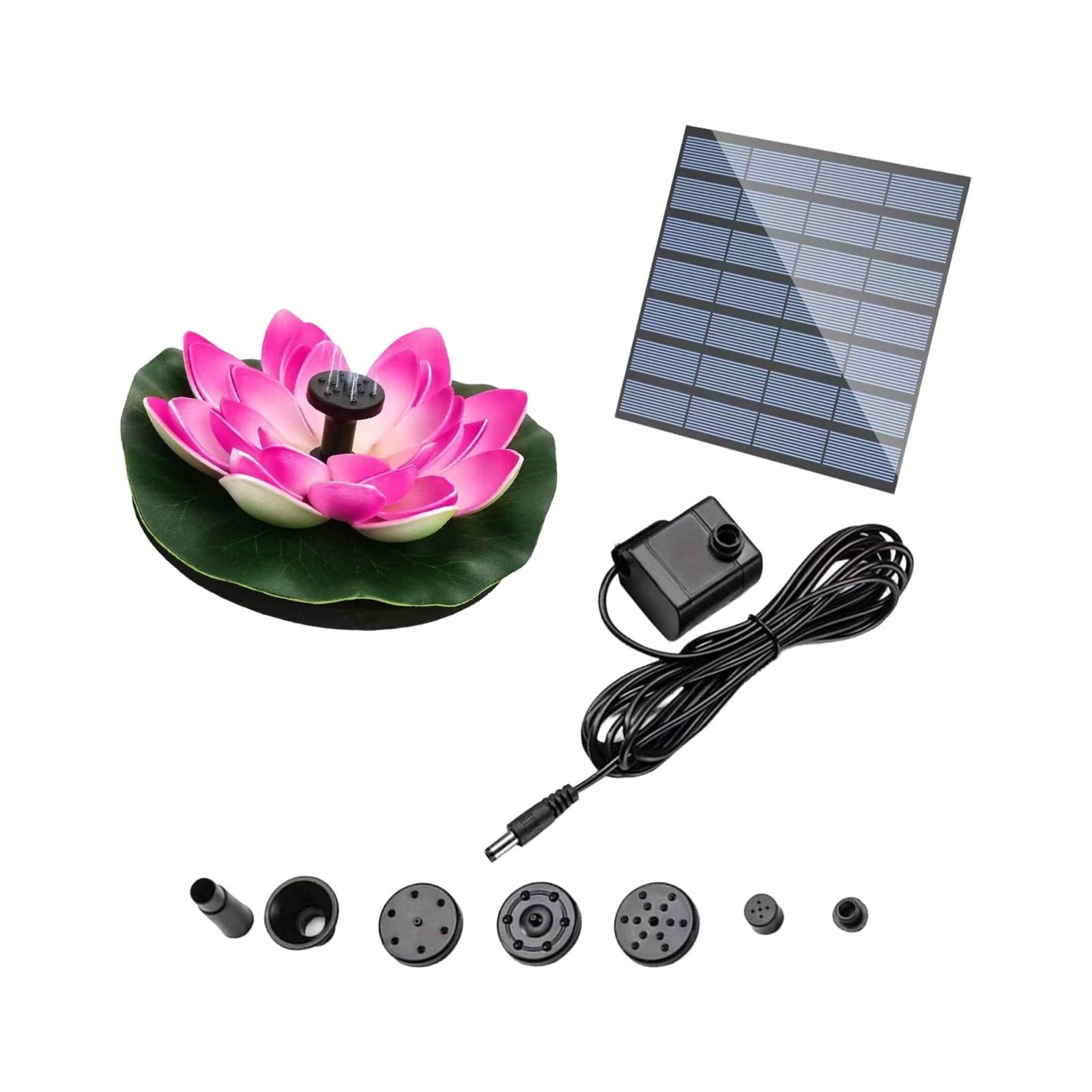 (Lotus Design) Floating Solar — Automatic Sprinkler For Birdbaths And ; A Flower-Shaped Water For Gardens, Courtyards, And Outdoor Decora One Size