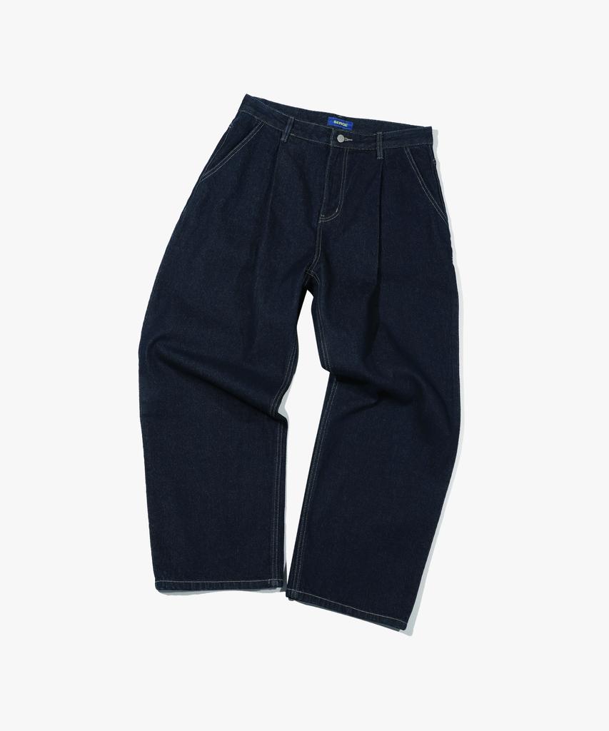 Seleuji One-Pleat Wide Denim Pants V7_Normal Blue