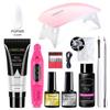 Poly UV Gel Kit All for Manicure Gel Nail Extension Set Slip Solution Builder Acrylic Gel Polish Nail Art Tool Design Fingertips