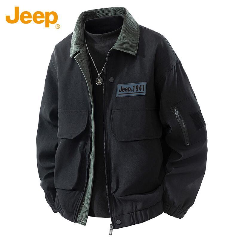 Jeep Men's American Style Lapel Work Jacket