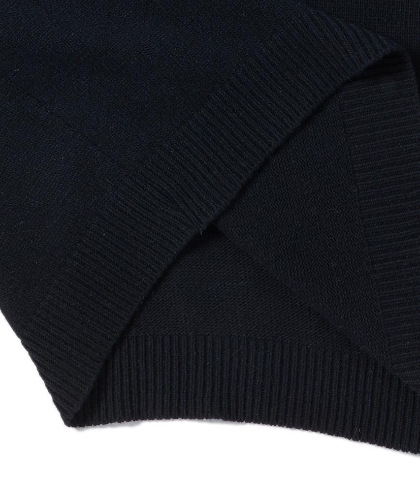BEYOND CLOSET [Collection Line] Modular Collar Wool Knit Navy