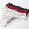 Popular sexy lace women's underwear red ultra-thin see-through low-rise briefs pure cotton crotch bottoms