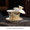 Ceramic Sancai Gaiwan Tea Bowl