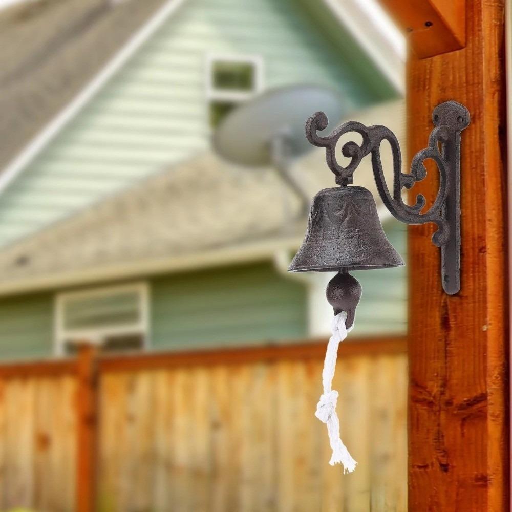 Rustic Cast Iron Door Bell Weatherproof Vintage Doorbell Decorative Bell  Garden Decor