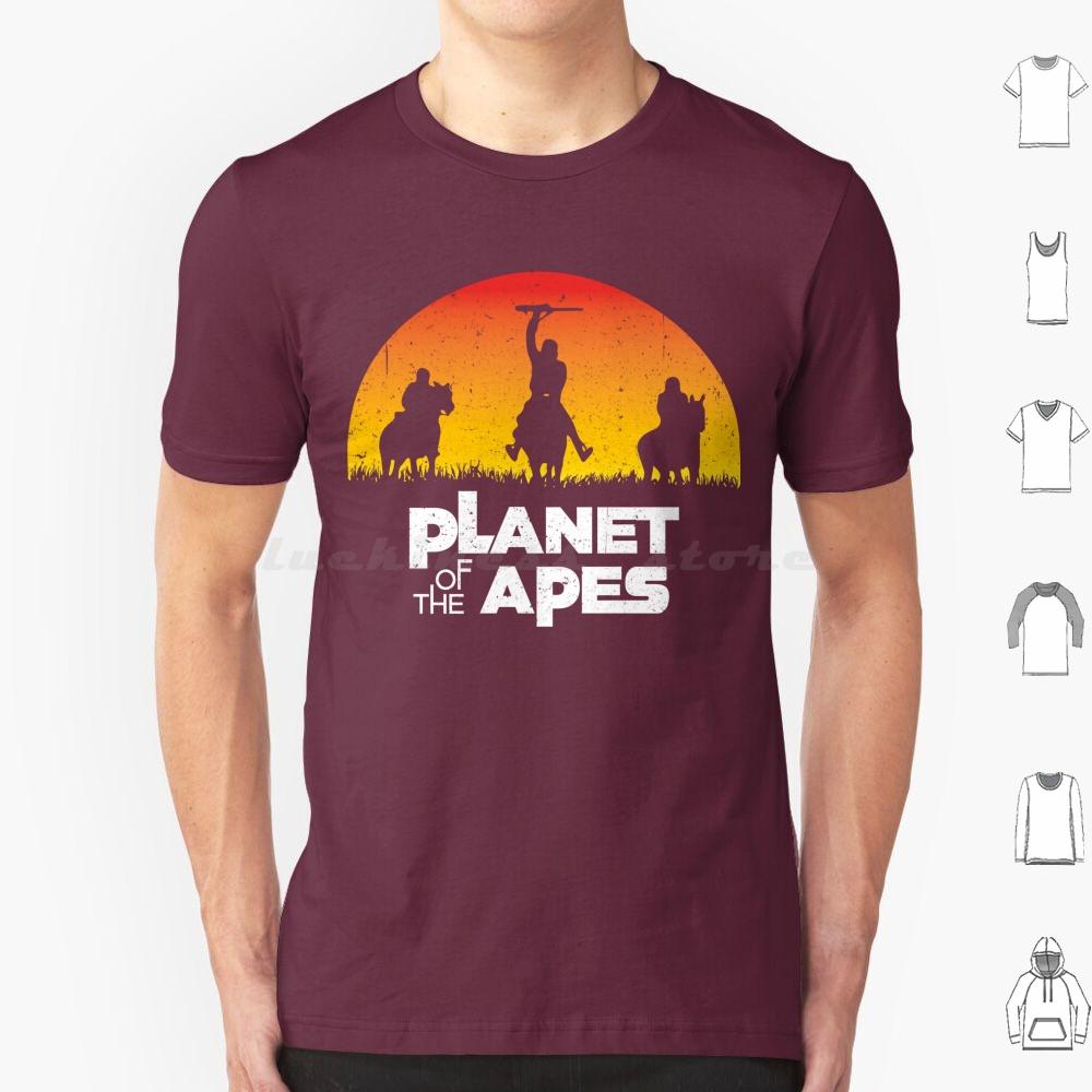 Planet Of The Apes Sunset T Shirt 6xl Cotton Cool Tee Planet Of The Apes Apes Charlton Heston Chimpanzee Film Filthy Animal