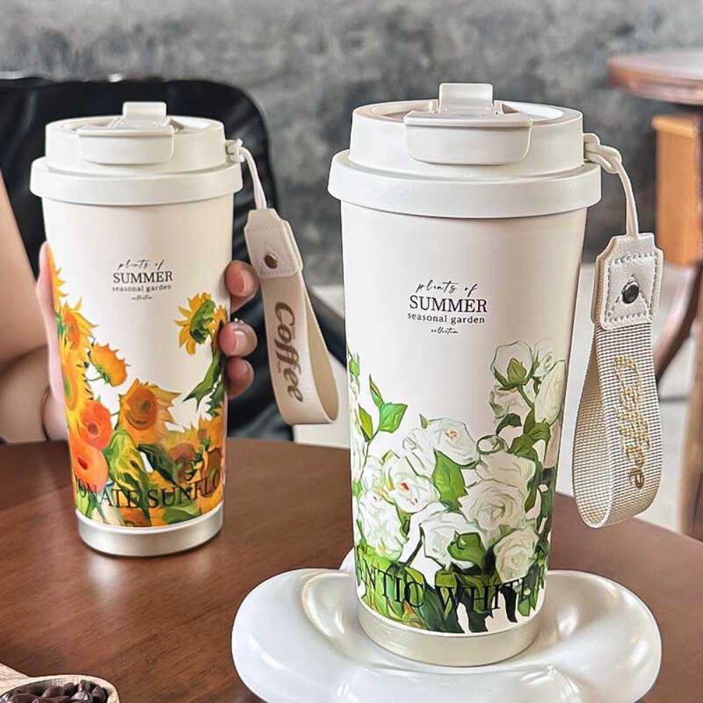 Stainless Steel Travel Thermal Cup 500ML Coffee Thermos Mug Coffee Vacuum Flask  Children Girls Boy
