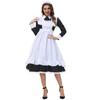Kobiety Dorosłe Strój Kostium Cosplay Pokojówka Clubwear Kobieta Długi Lolita Fancy Dress z Guzikami z Przodu z Fartuchem i Nakryciem Głowy