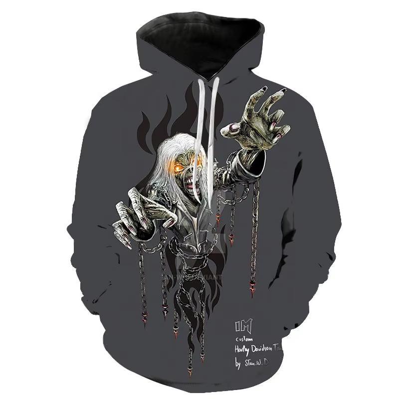 The Living Dead 3d Print Hoodie Men Women Fashion Large Graphic Tracksuit Long Sleeve Vintage Rock Hoodie Sweatshirt Men Clothes