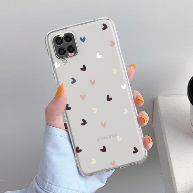 

Прозрачный чехол Love Line с цветком для Samsung Galaxy A52 A12 A51 A32 A21s A71 A32 A22 50 A70 A31 A72 5G, чехол для телефона Samsung A20e