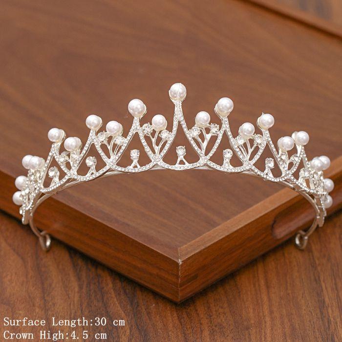 Bridal Tiara Hair Crown Wedding Hair Accessories for Women Silver Color Crown for Bridal Crowns and Tiara Women Accessories Gift