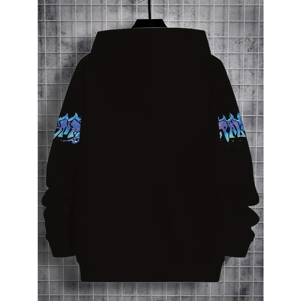 Trendy Boy Round Neck Boy 3D Printed Casual Pullover, Outdoor Hooded Sweatshirt Printed