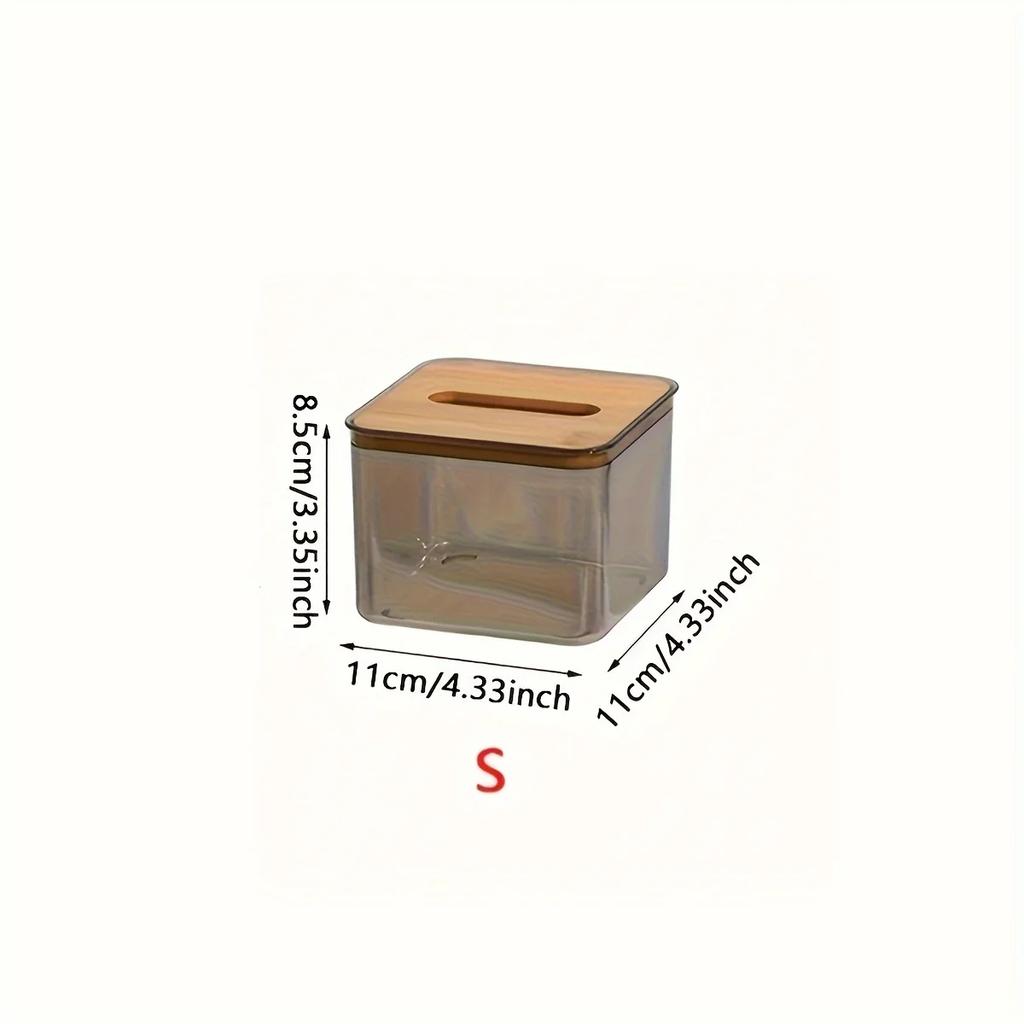1pc, Tissue Box Holder, Desktop Tissue Holder Tissue Box Cover Clear Tissue Box,  Creative Tissue Box For Home