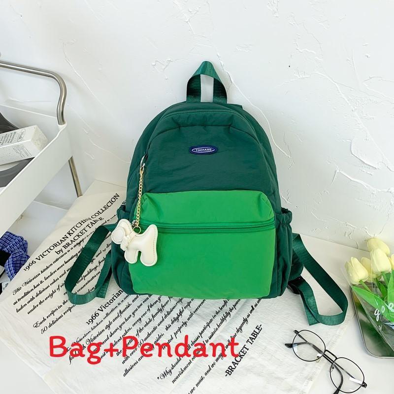 Lightweight Kids Simple Backpack With Color Block Design For School Learning