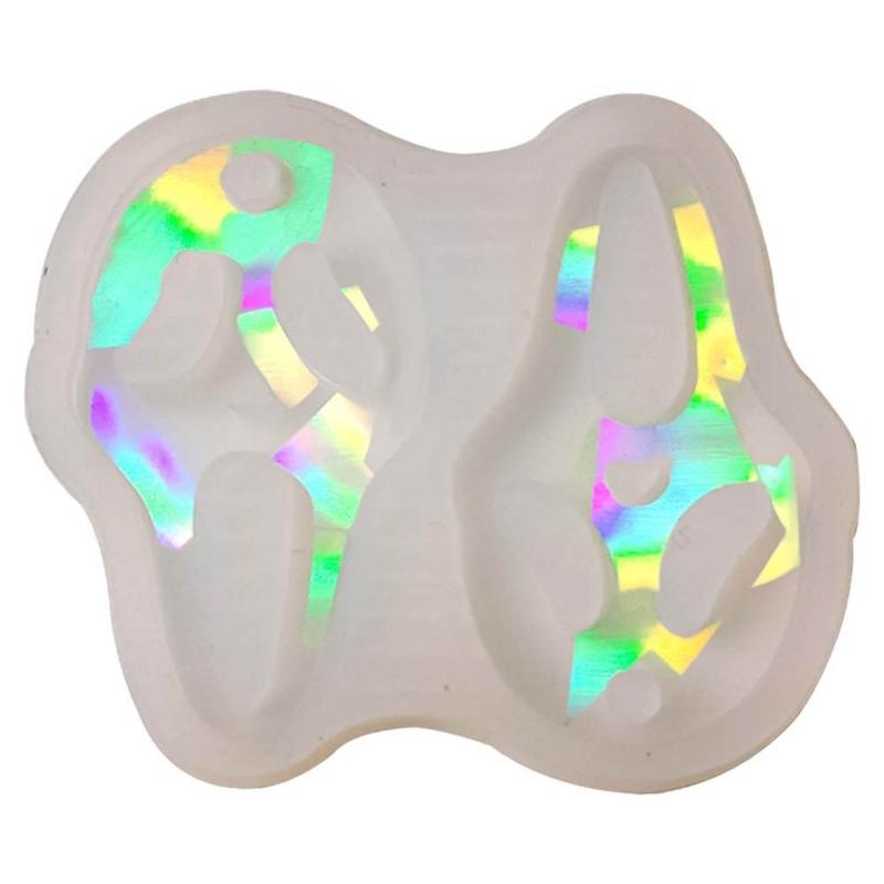

Silicone Mold for Earring Pendant Holographic Grimace Earring Resin Mold Funny Face Shape Earring Charm Epoxy Molds 1 белый