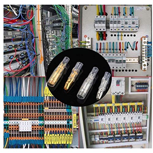 YFFSFDC Giboshi Terminals, Giboshi Crimp Terminals, Set of 360, Connection Terminals, Insulating Sleeves, Covers, Gold and Silver Male/Female, 6