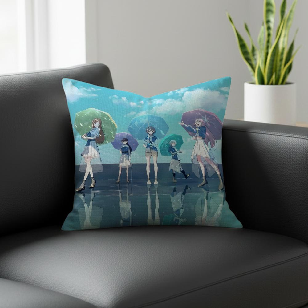 Game BanG Dream Cushion Cover Natural Linen Pillowcase Set AllinOne Decor for Sofa Bedroom  Chair