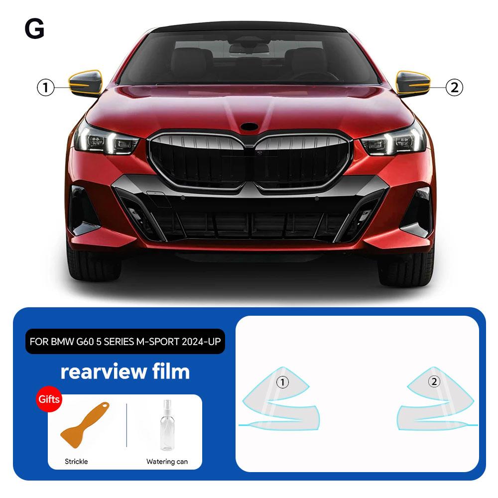 PFCC for BMW G60 5 Series M Sport 2024 Headlight Rearview Film Precut Paint Protection Anti-Scratch TPU Clear Bra PPF Accessorie