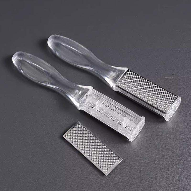Râpă dublu pentru picioare și instrument de îndepărtare a calusului Instrument de îngrijire a pielii Râșlă portabilă pentru pedichiură din plastic