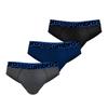 Set of 3 Men's Cotton Briefs with Blue Waistband Diamon