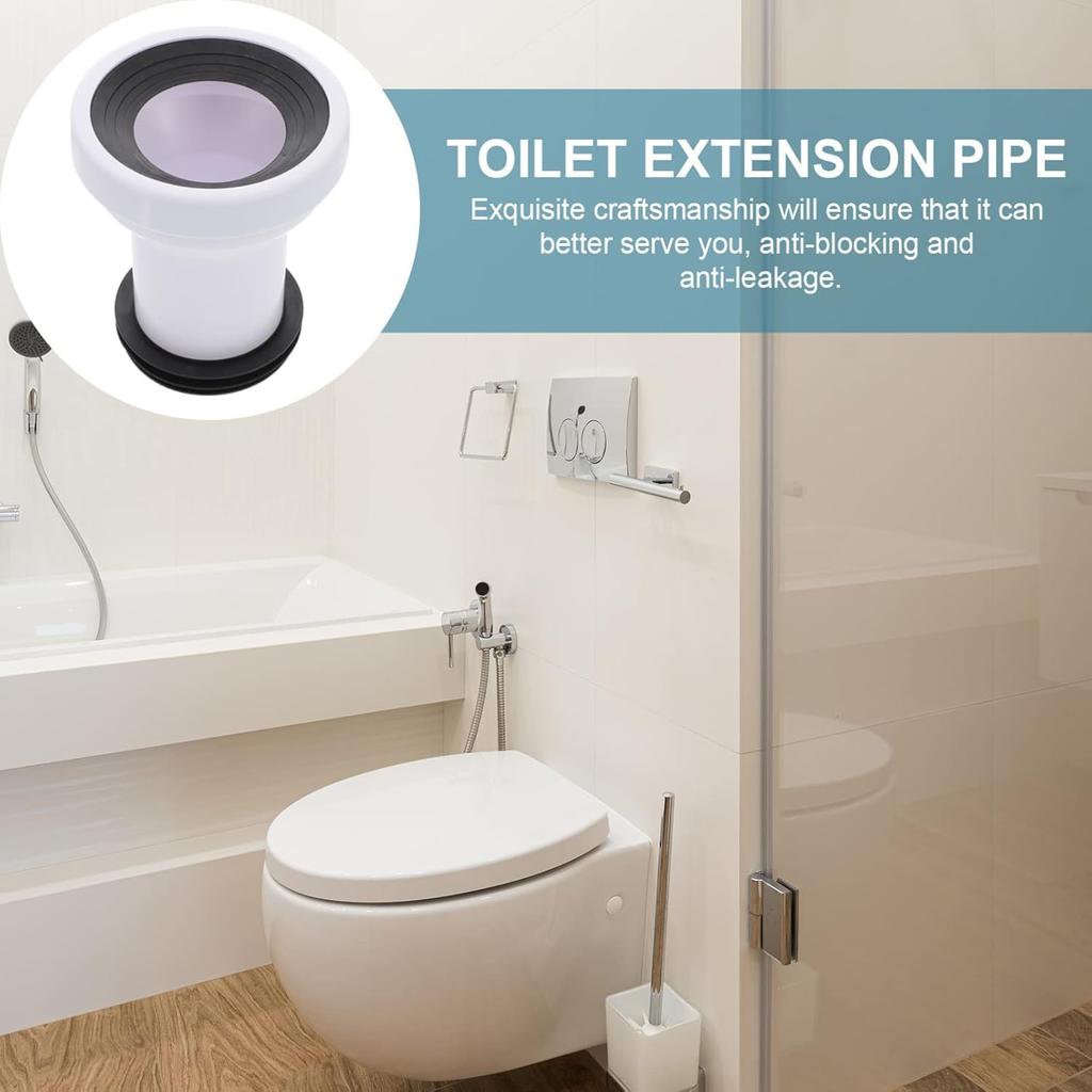 Toilet Drain Pipe Adapter, Plastic Toilet Sewer Drain Pipe Installation Seal Accessories Connector, Toilet Straight Pipe Shifter Toilet Connecting