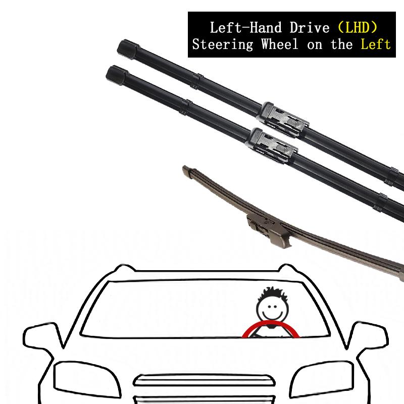 

Для Volkswagen VW Taos 2022 передние и задние щетки стеклоочистителя резиновые щетки для очистки лобового стекла замена LHD