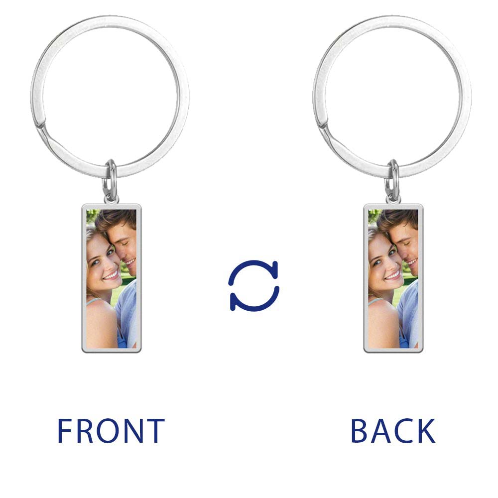 Print Demand Photo Keychain Personalized Custom Gift For Women Men Mother Father Dad Family Couple Stainless Steel Key Ring