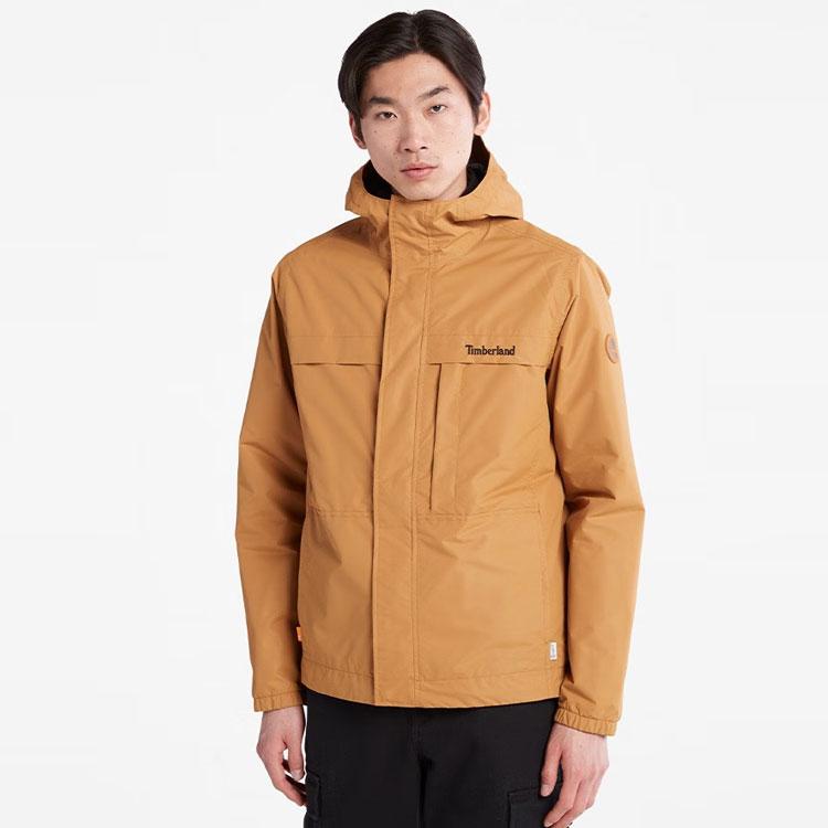 Timberland Af Wr Benton Shell Sports Casual Solid Color Hooded Jacket Woven Men Jackets Wheat A695W-P47
