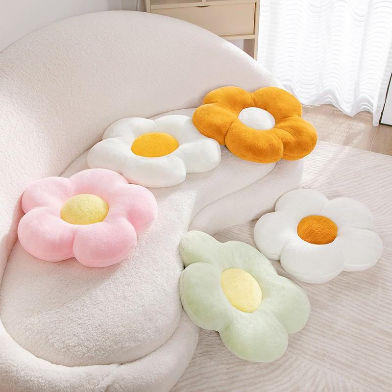 Flower Circular Shape Cushion Soft Nap Chair Pillow Ideal for Office Classroom Bedroom Floor Use Winter Thickened Decoration