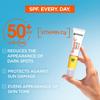 Garnier Vitamin C Daily UV Brightening Fluid Sheer Glow, SPF50+, Prevents + Corrects Sun Damages + Evens Skin tone, Face & Neck, For all skin types