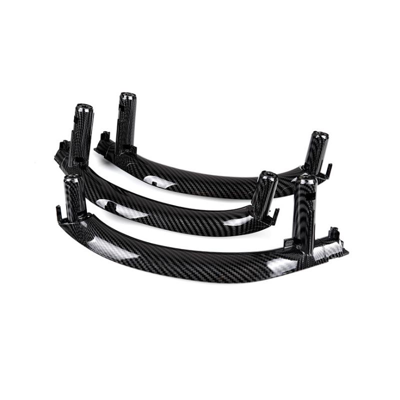 Für BMW X5 X6 F15 F16 2014 2015 2016 2017 Carbon-Textur 3-teilige Ersatzabdeckung für Innenraum-Türgriff-Ziehgriff