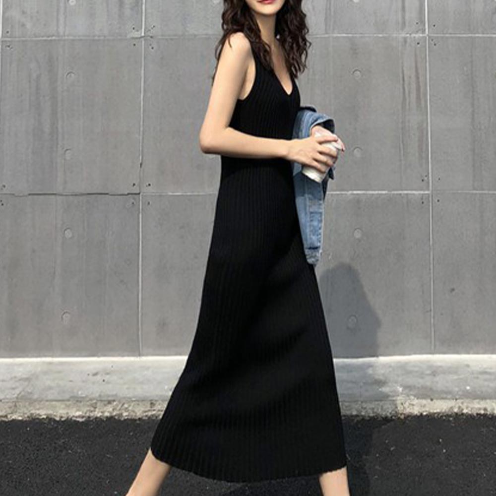 Maxi Dress Casual Sleeveless Stretch 