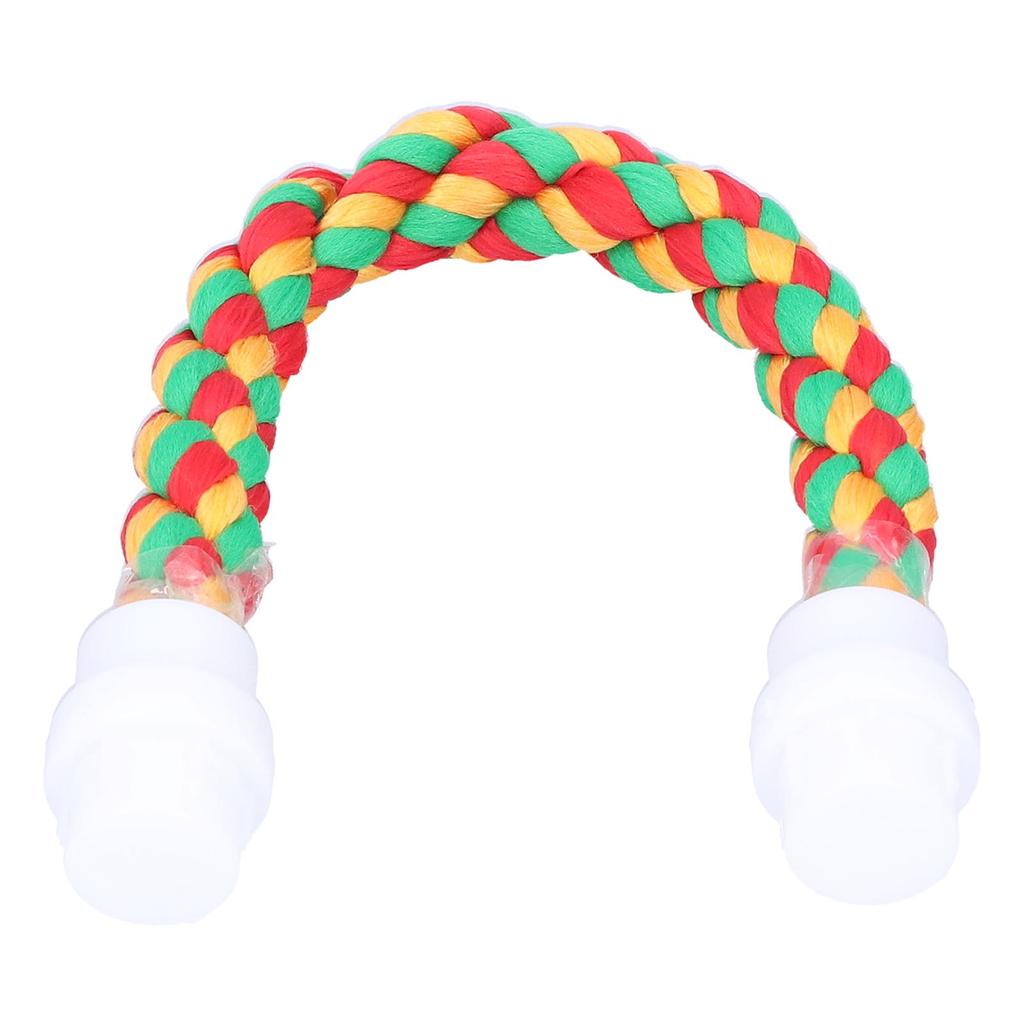 Vogel Papageien Ständer Bunt U-Form Baumwollseil Steh Kletterstange Kauspielzeug