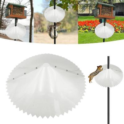Wrap-Around Birds Feeder Squirrel Baffle with Serrated Edge Weather-proof Outside Hanging Bird House Pole Mount Raccoon Squirrels Rodents Guard