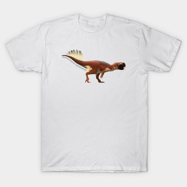 

Men Black Print T-shirt Psittacosaurus Lujiatunensis No-Cut Transfer Paper Print Cotton Tshirt L білий