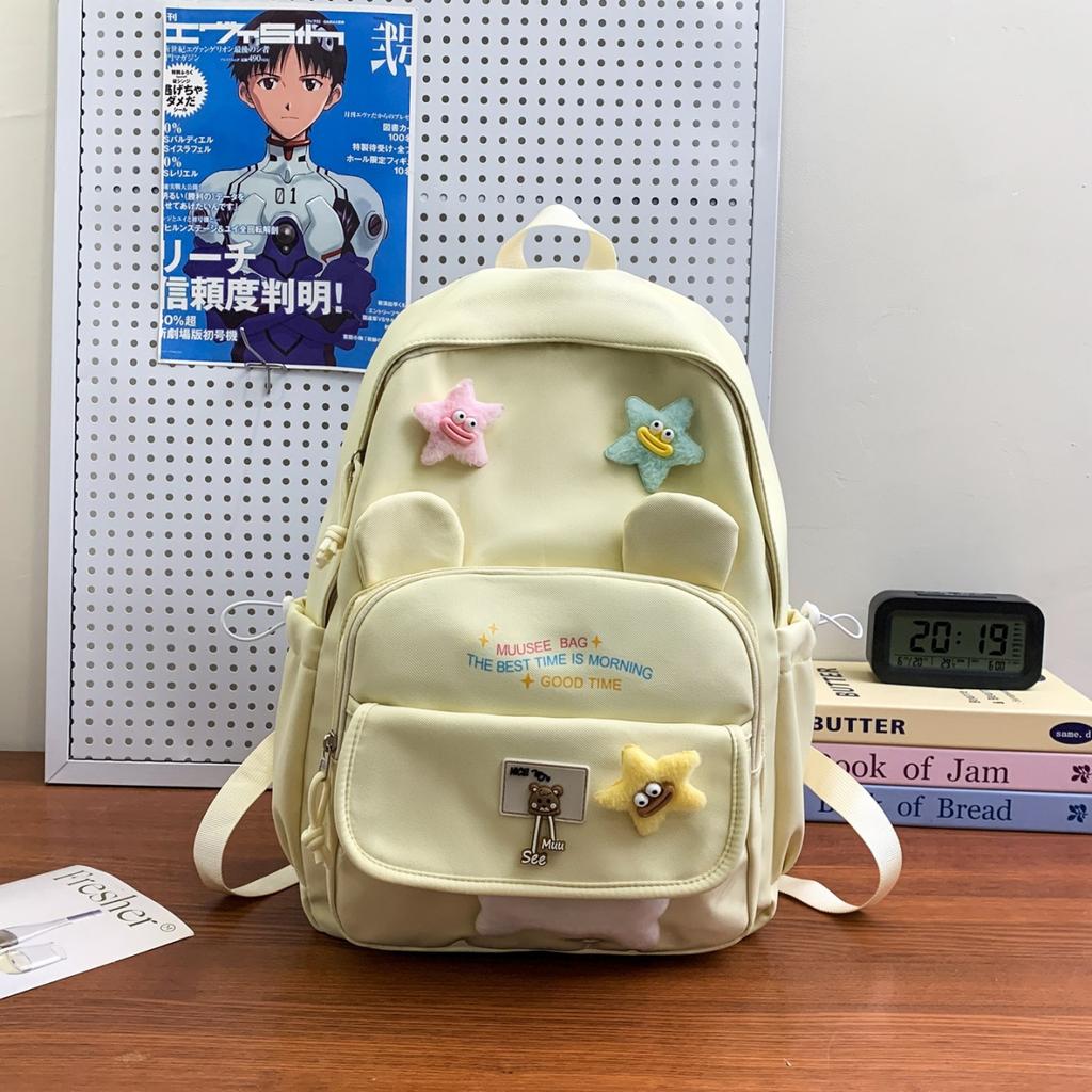 Schoolbag pain bag backpack female junior high school girl large capacity cute girl high value backpack primary school student light schoolbag female
