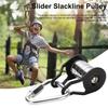 Pulley for Slider Slack Lines Steel Slider Rope Pulley 5 Rollers Strong Load Bearing Training Supplies Sturdy Pulley