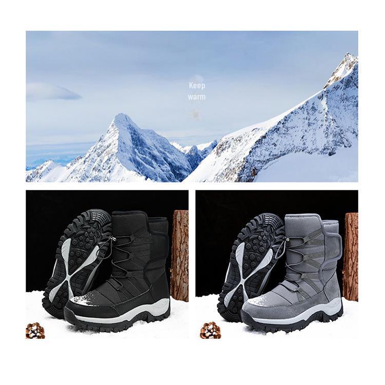 Pánské zimní vysoké sněhule - Velká velikost, plyšová podšívka, voděodolné, hřejivá bavlna