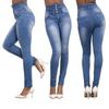 Women Denim Skinny Ripped Pants High Waist Stretch Jeans Long Pencil Trousers
