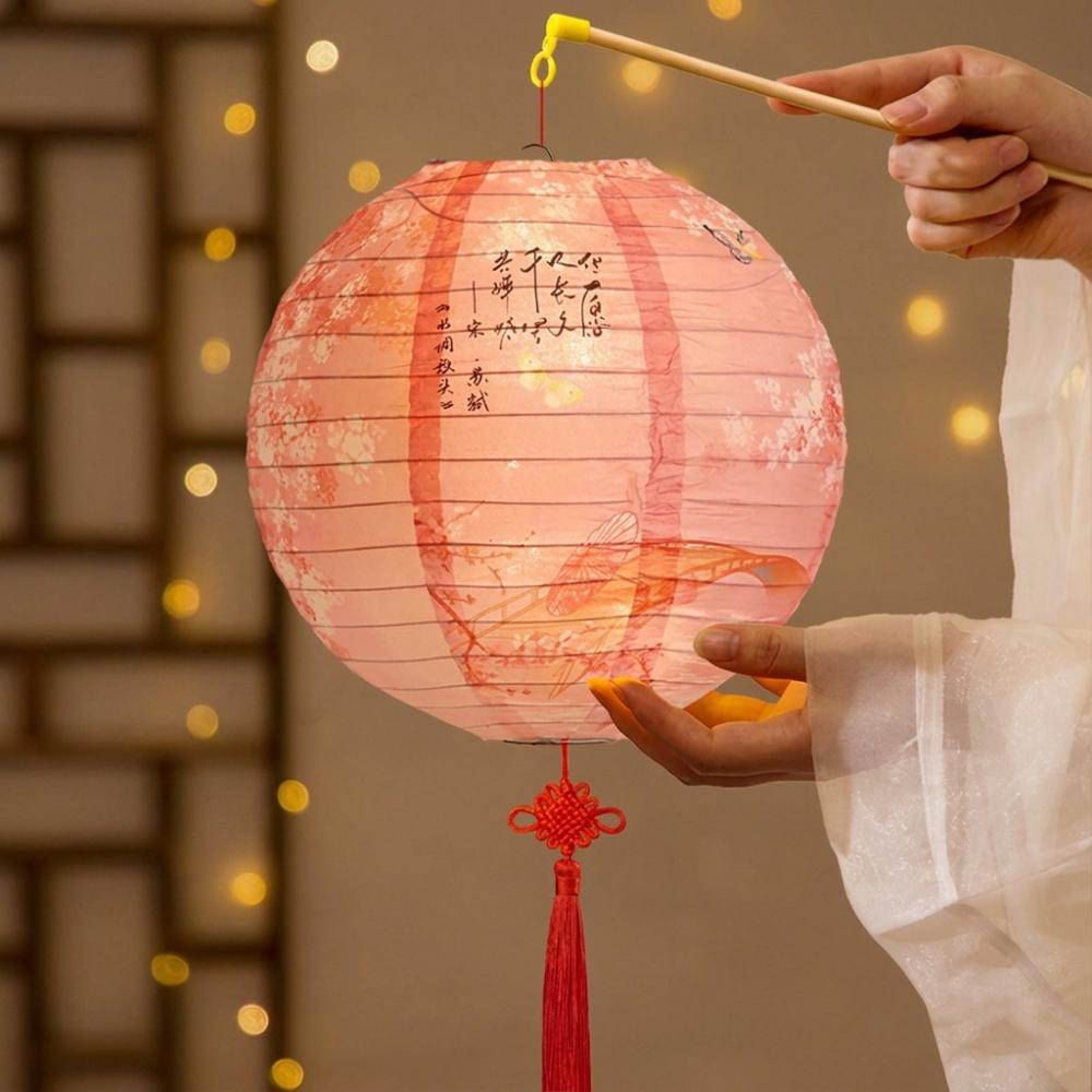 Traditional Mid-Autumn Paper Lanterns Luminous Glowing Festival Lights Kindergarten Use Style 10