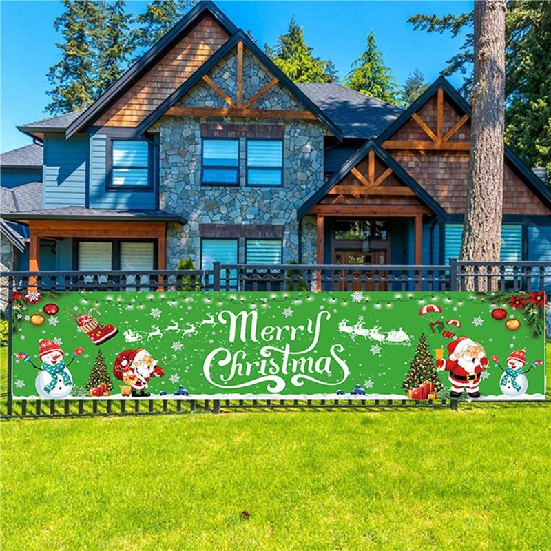 

Рождественский уличный баннер, флаг, веселое рождественское украшение 2025, рождественские украшения, подарки, счастливый Новый год 2025