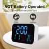 WiFi Smart Clock Thermometer Humidity Digital Clock   Alarm Date Day Compatible with   Smart App Remote Control Large Display Brightn