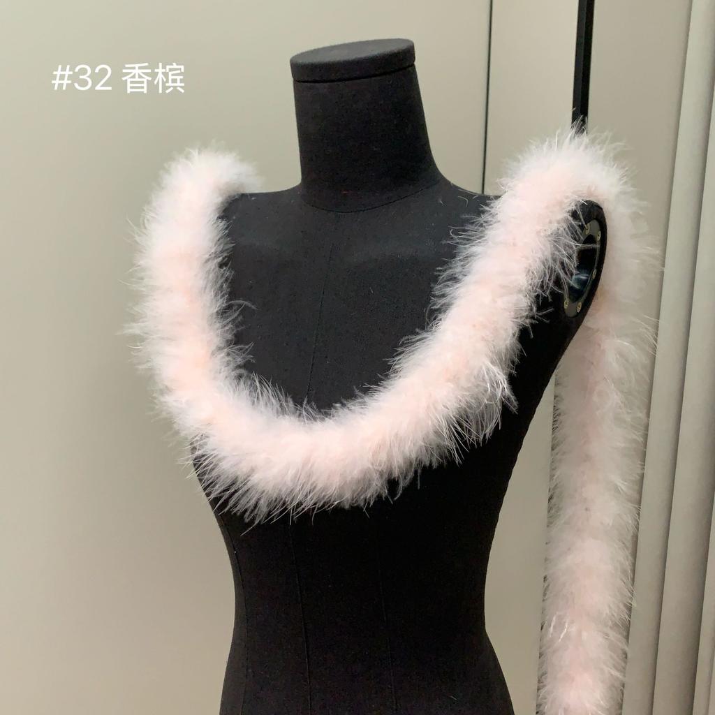 Bunte Federstreifen Truthahnfederstreifen Performance Tanzkostüm Dekomaterialien DIY Textilzubehör